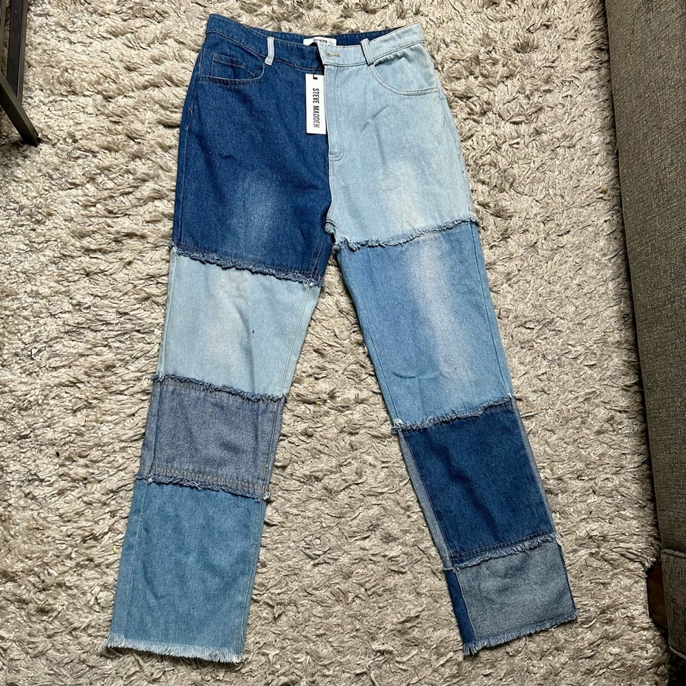 Steve Madden Patchwork Jeans NWT